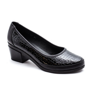 Pantofi dama Pass Negru Crocodil
