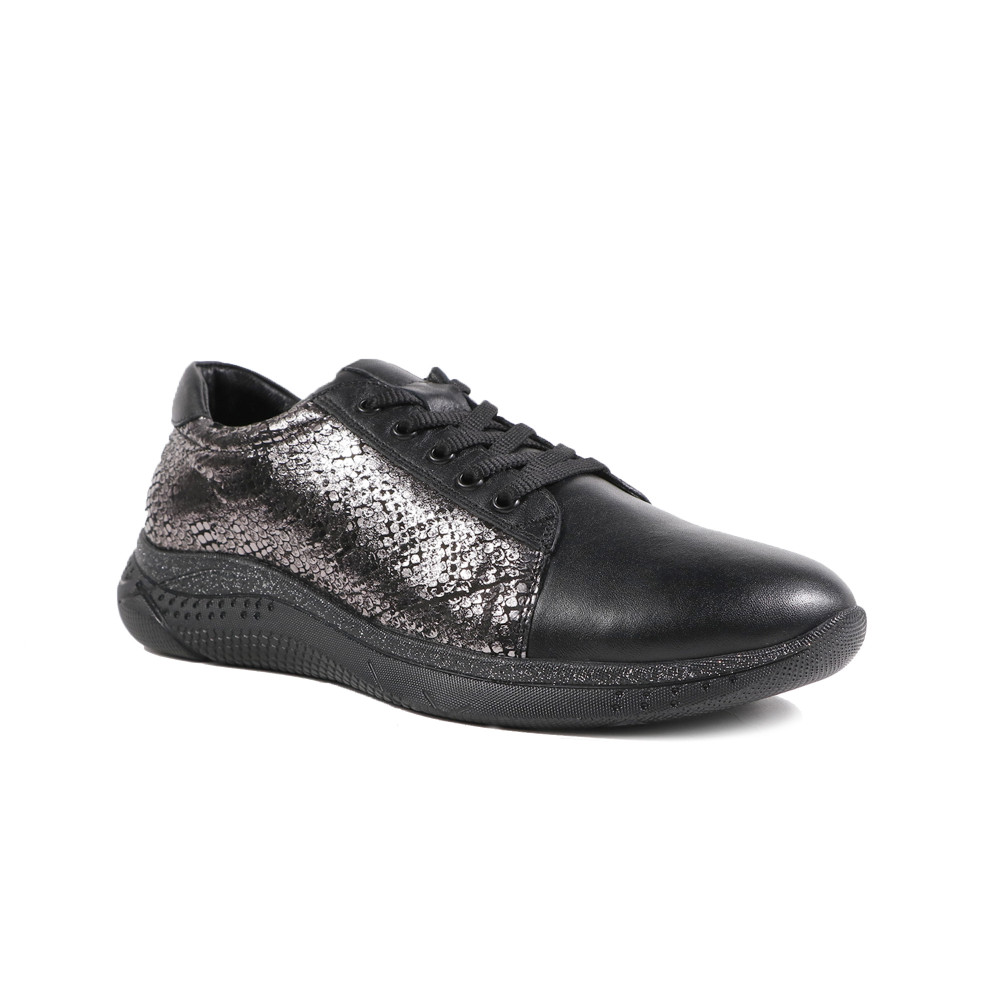 Pantofi dama JSCARPE 3075N Negru Argintiu